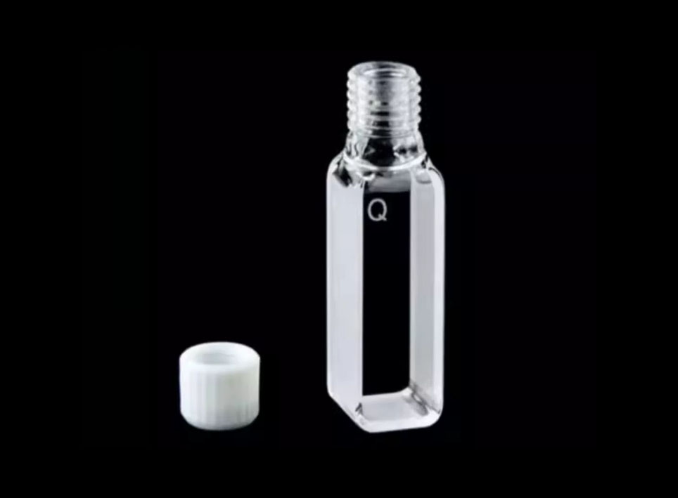 Quartz glass Spectrophotometer and Fluorescence cuvette with screw cap